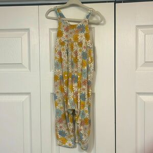 Angel Dear super soft floral overalls size 12-18 months